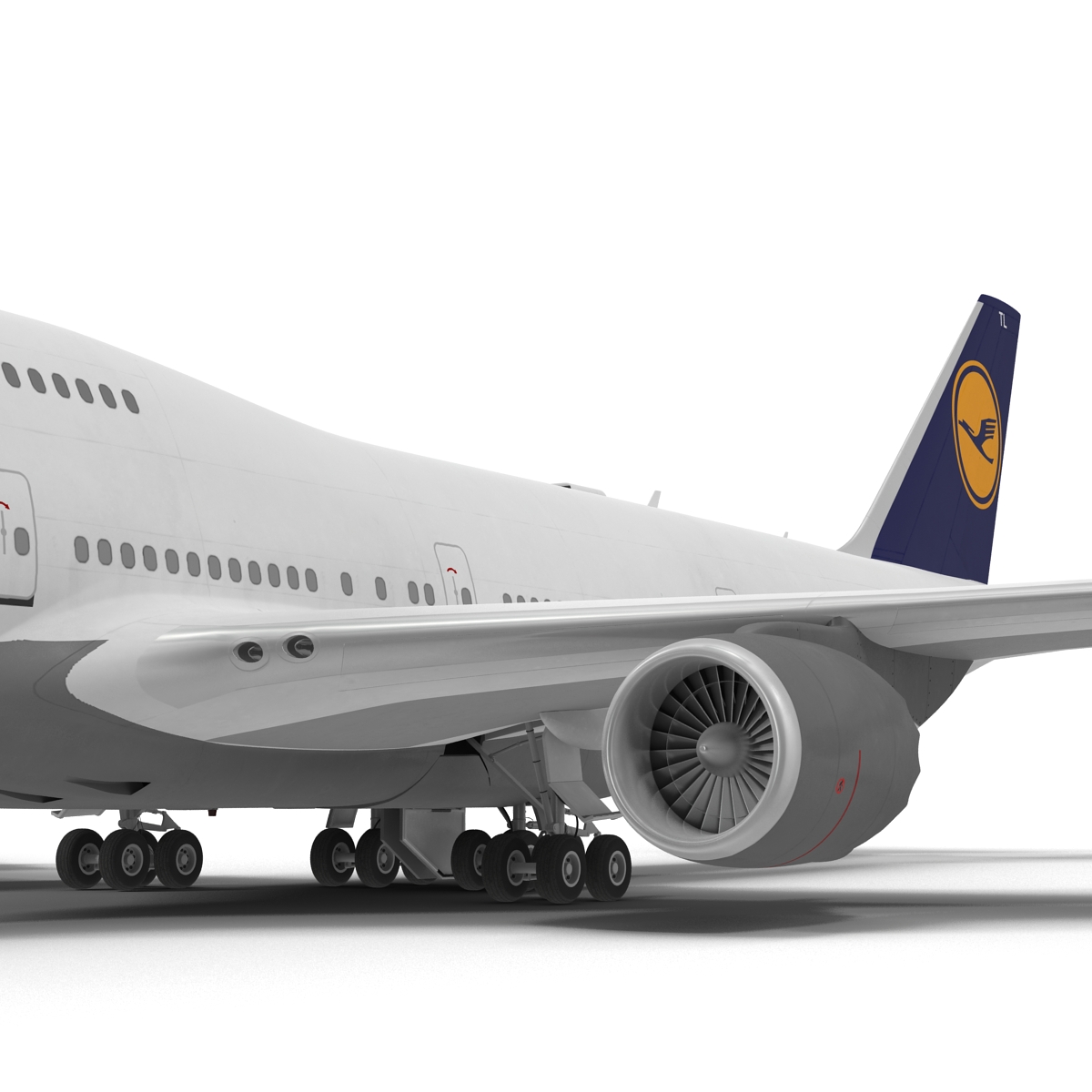 3D Boeing 747 8I Lufthansa model