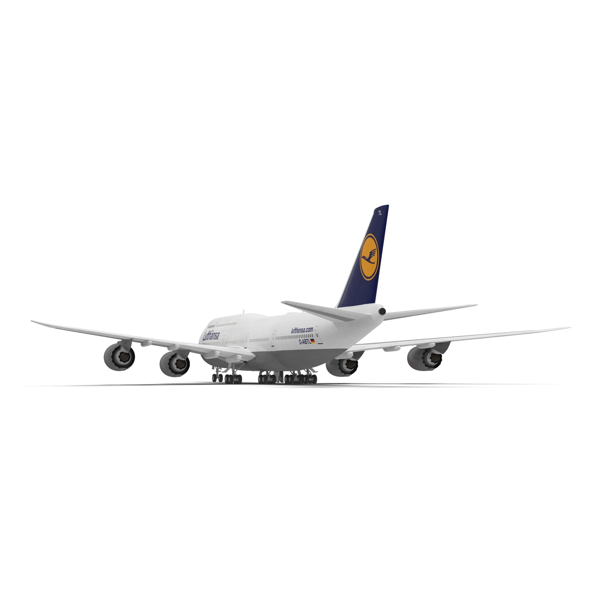 3D model Boeing 747 8I Lufthansa Rigged