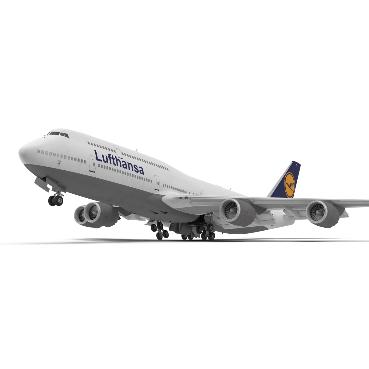 3D model Boeing 747 8I Lufthansa Rigged