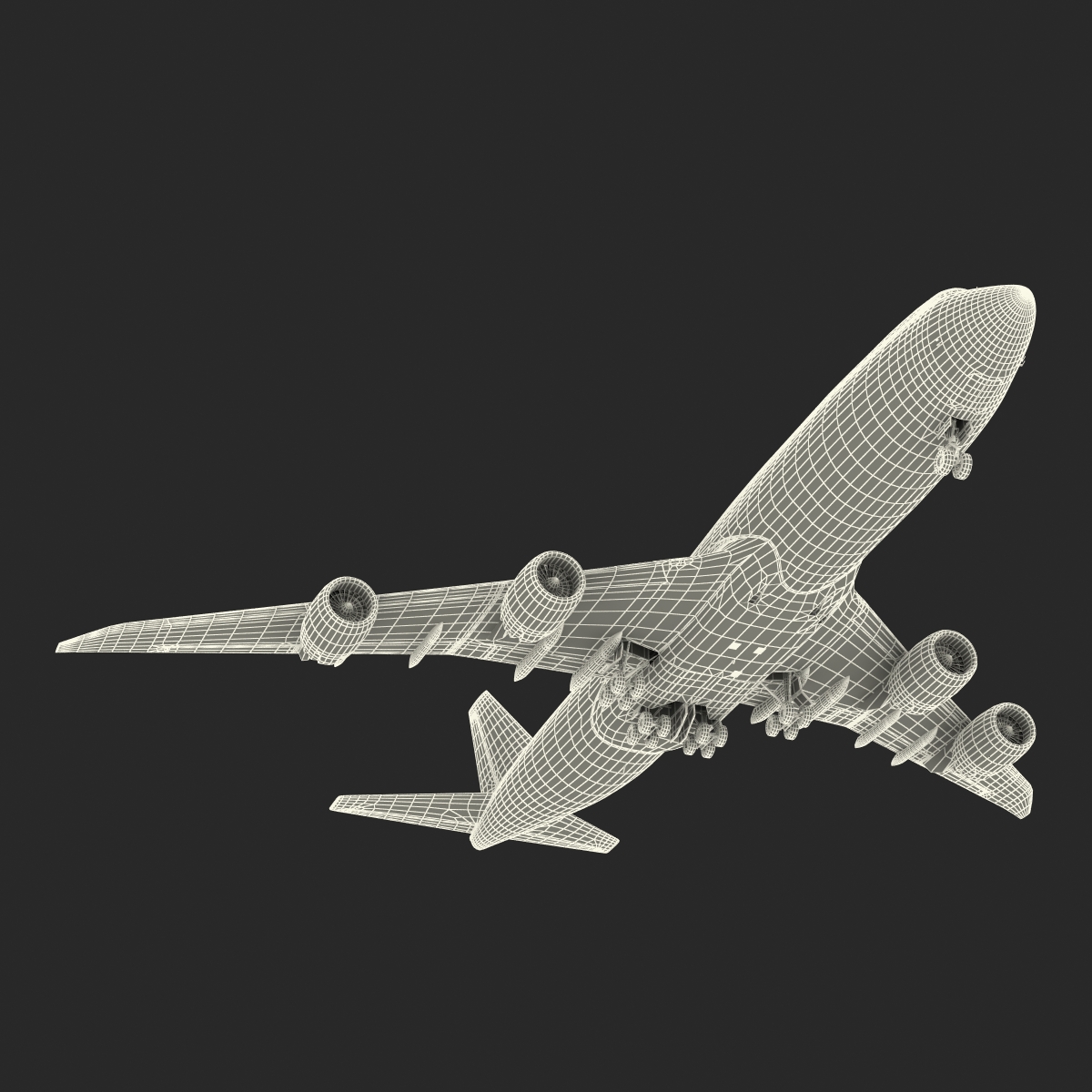 3D model Boeing 747 8I Lufthansa Rigged