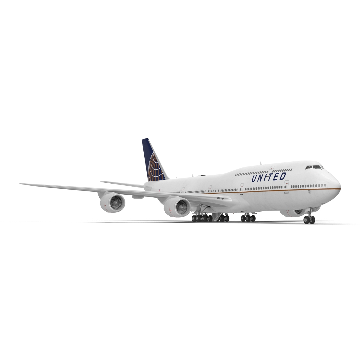 3D model Boeing 747 8I United