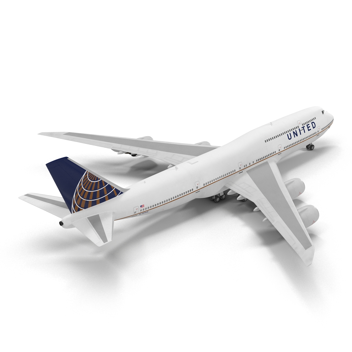 3D model Boeing 747 8I United