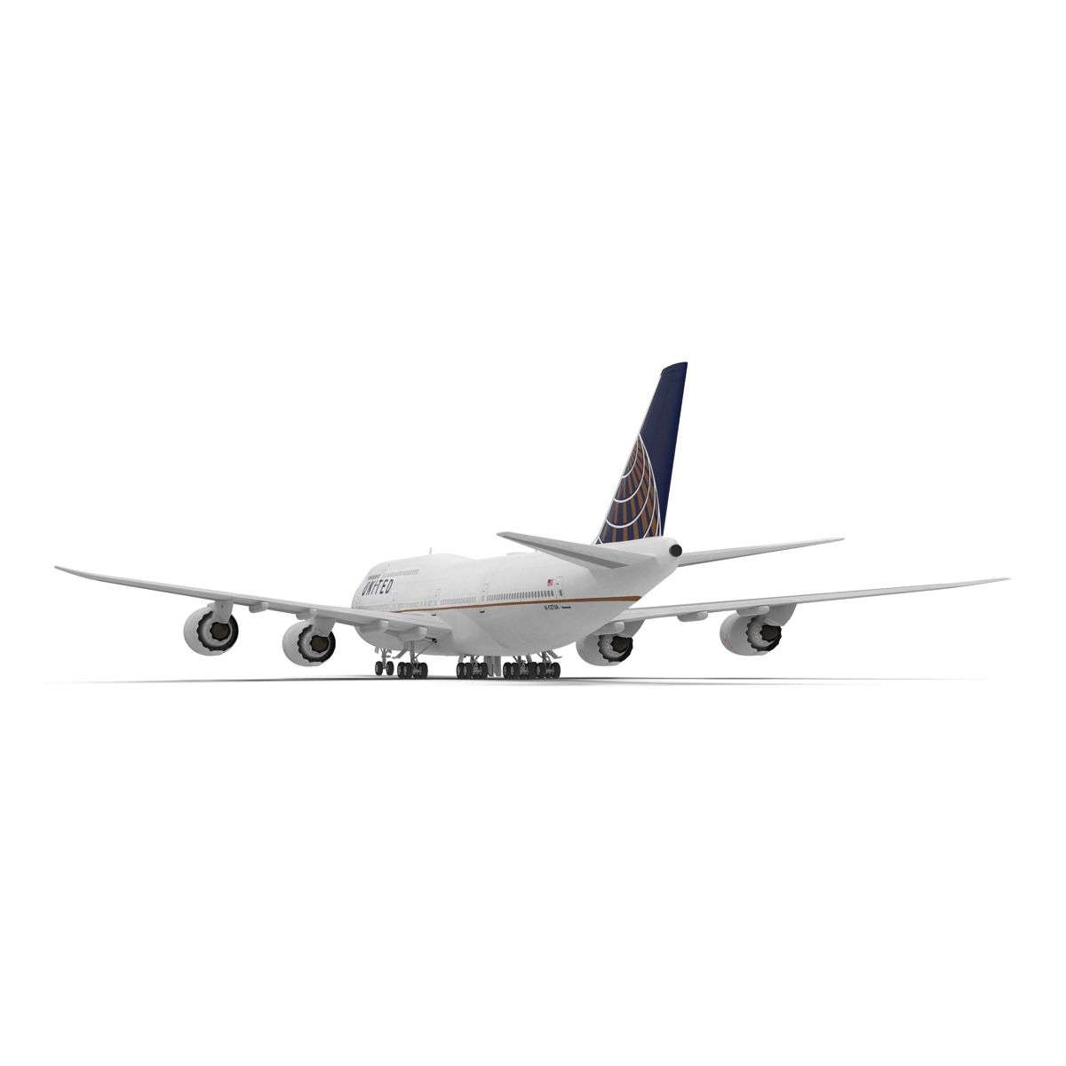 3D model Boeing 747 8I United