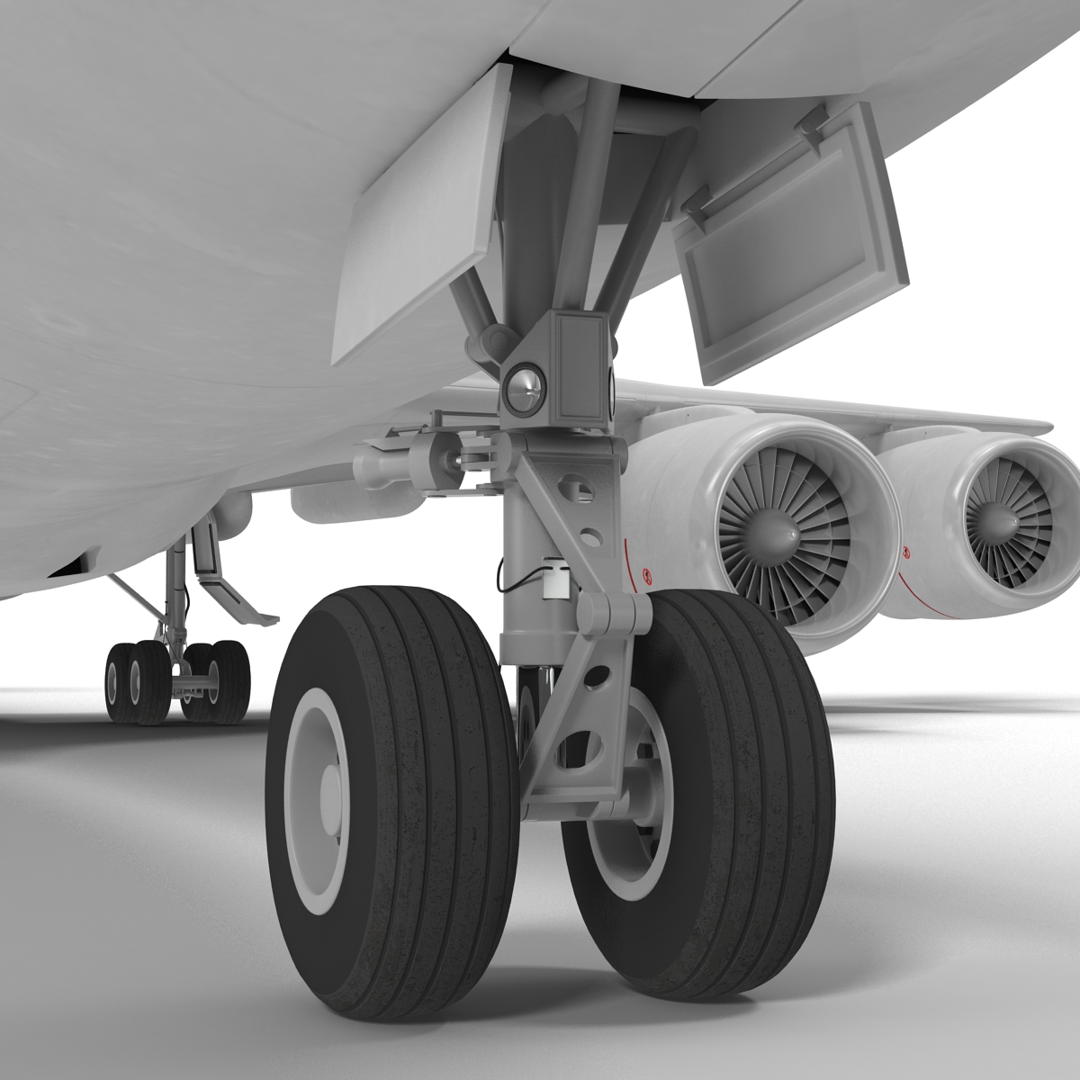 Boeing 747 8I United Rigged 3D