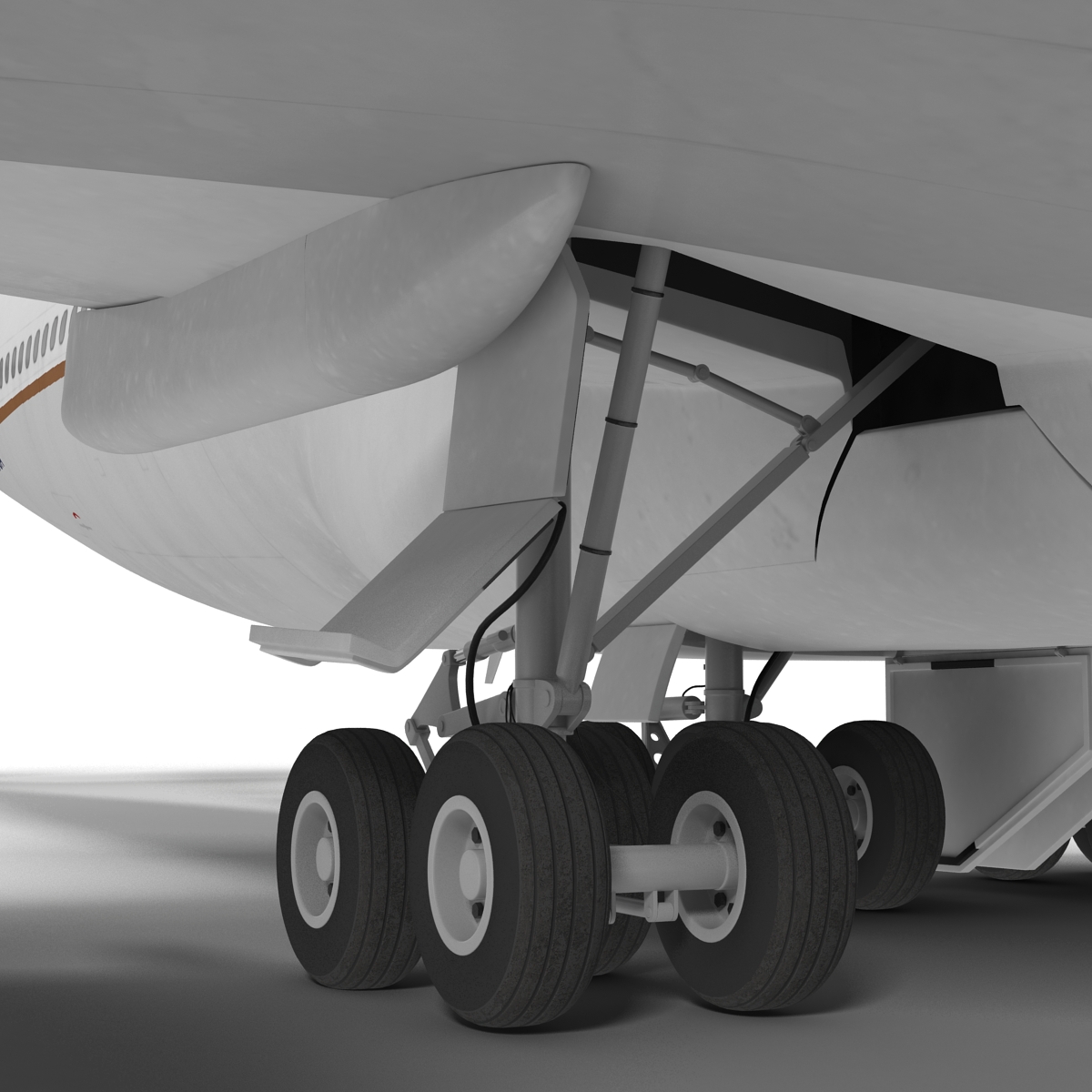 Boeing 747 8I United Rigged 3D