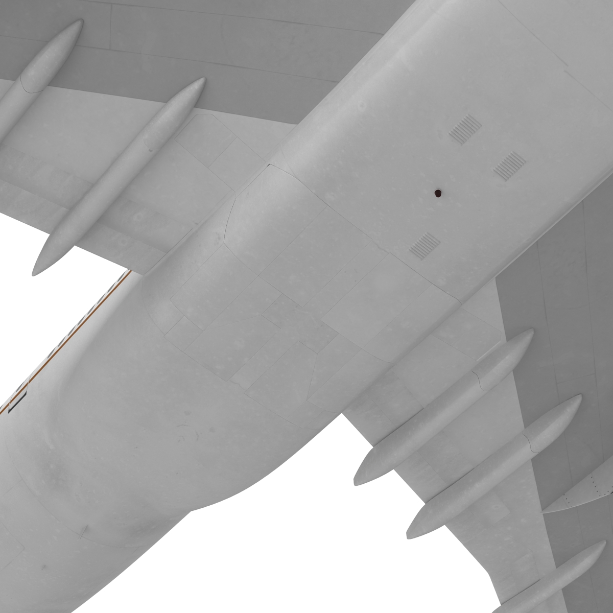 Boeing 747 8I United Rigged 3D