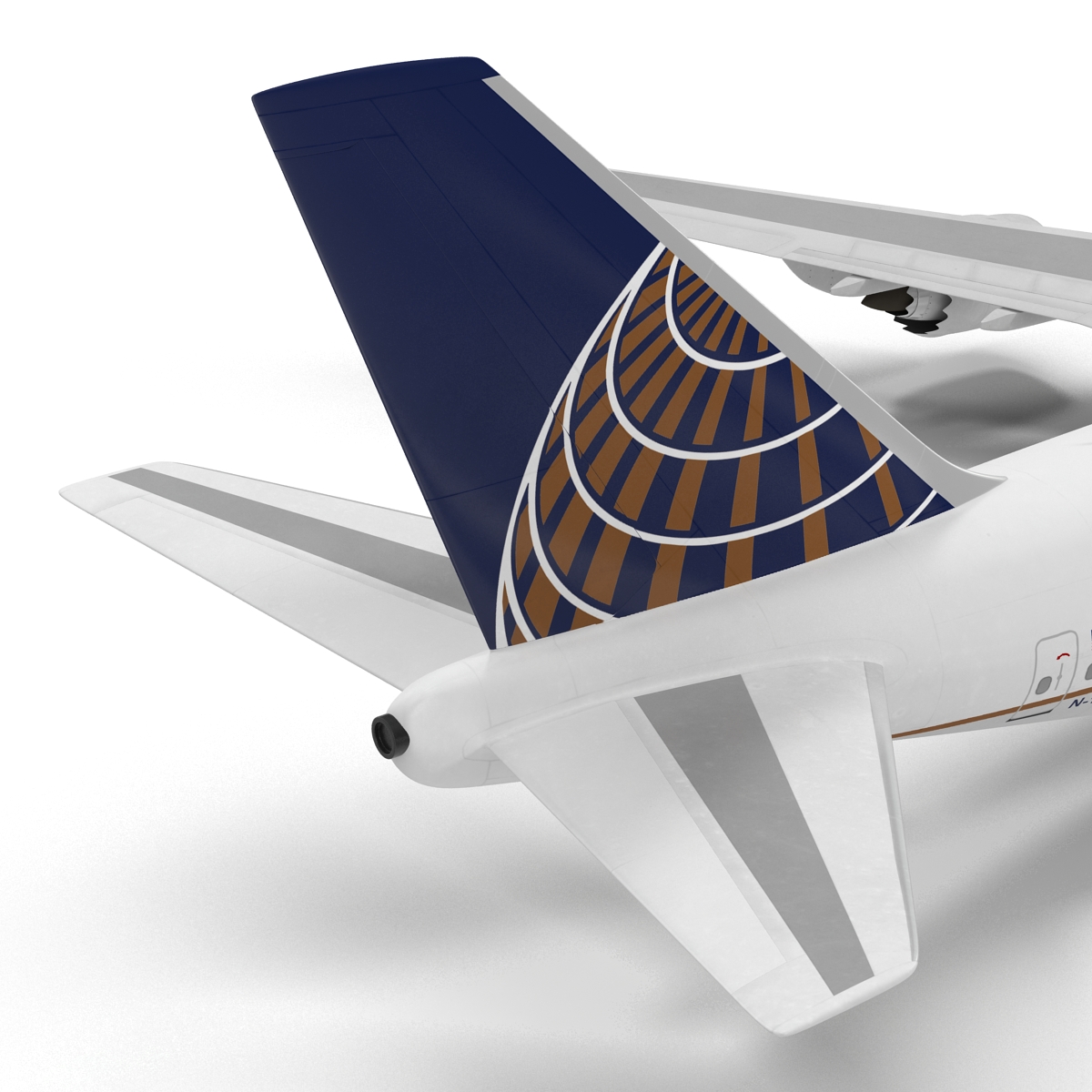 Boeing 747 8I United Rigged 3D