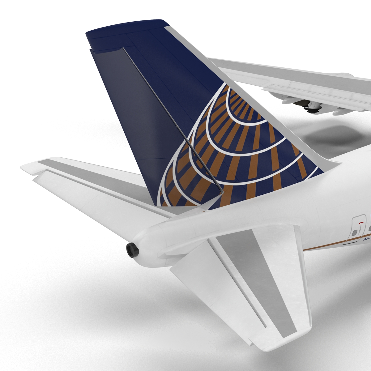 Boeing 747 8I United Rigged 3D