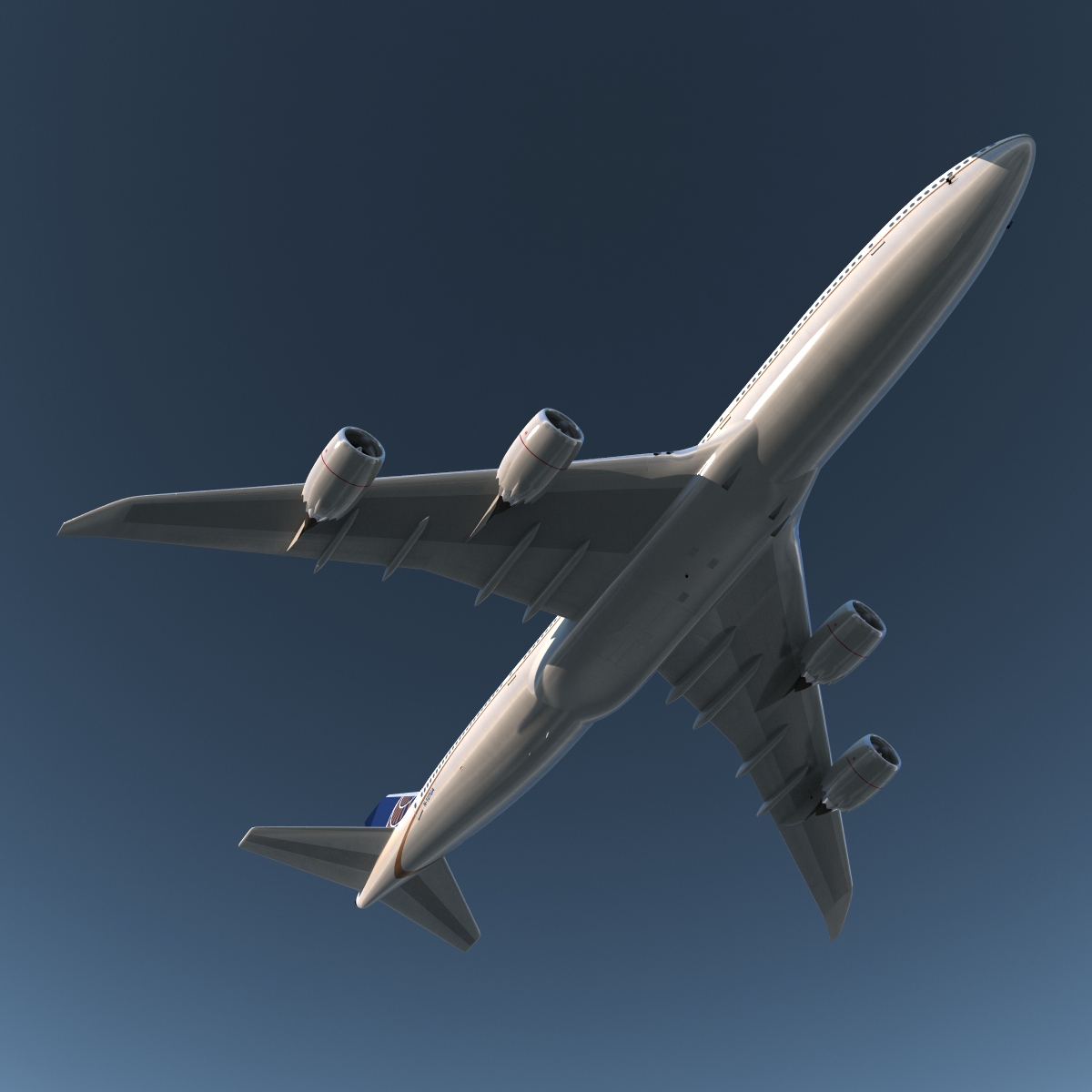 Boeing 747 8I United Rigged 3D