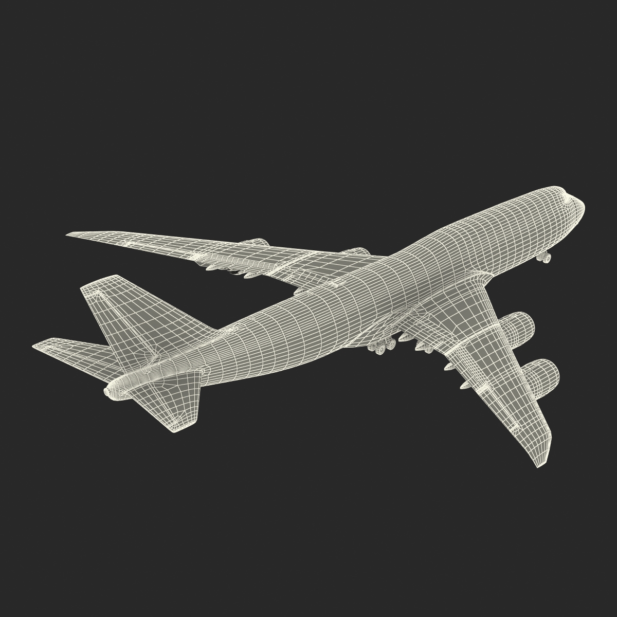 Boeing 747 8I United Rigged 3D