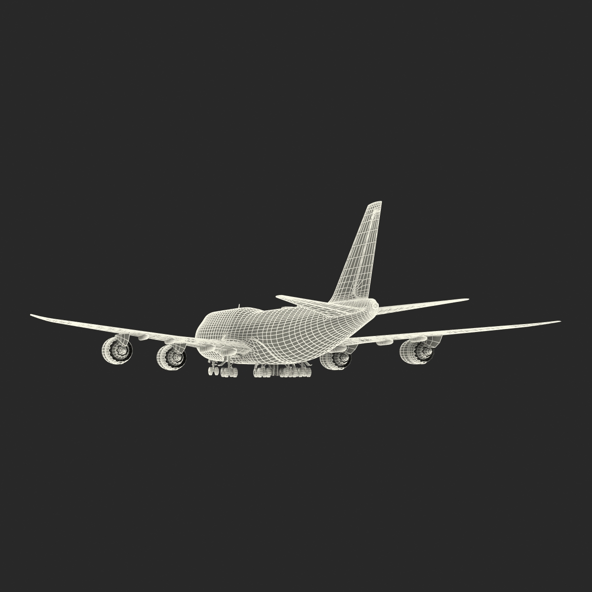 Boeing 747 8I United Rigged 3D