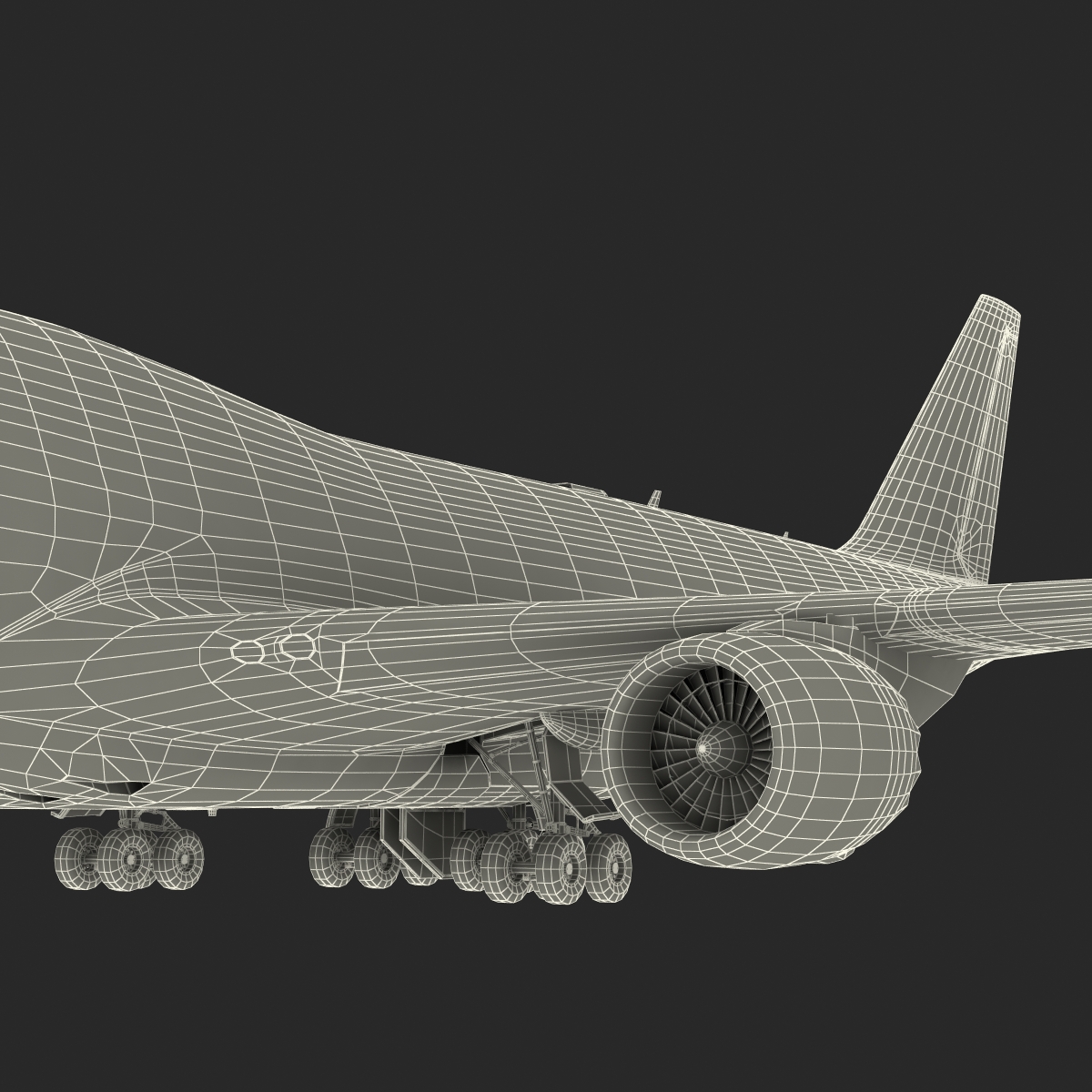 Boeing 747 8I United Rigged 3D