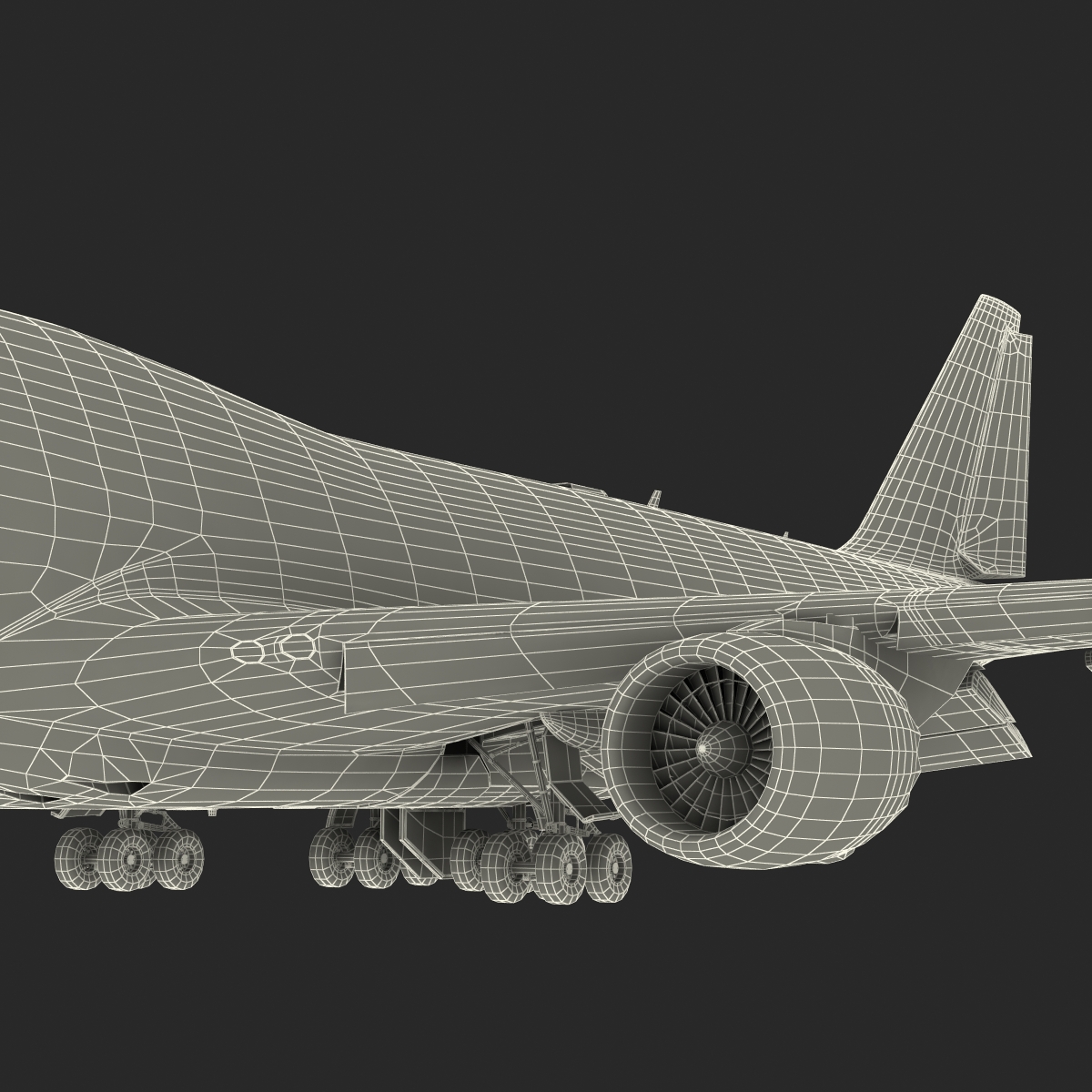 Boeing 747 8I United Rigged 3D