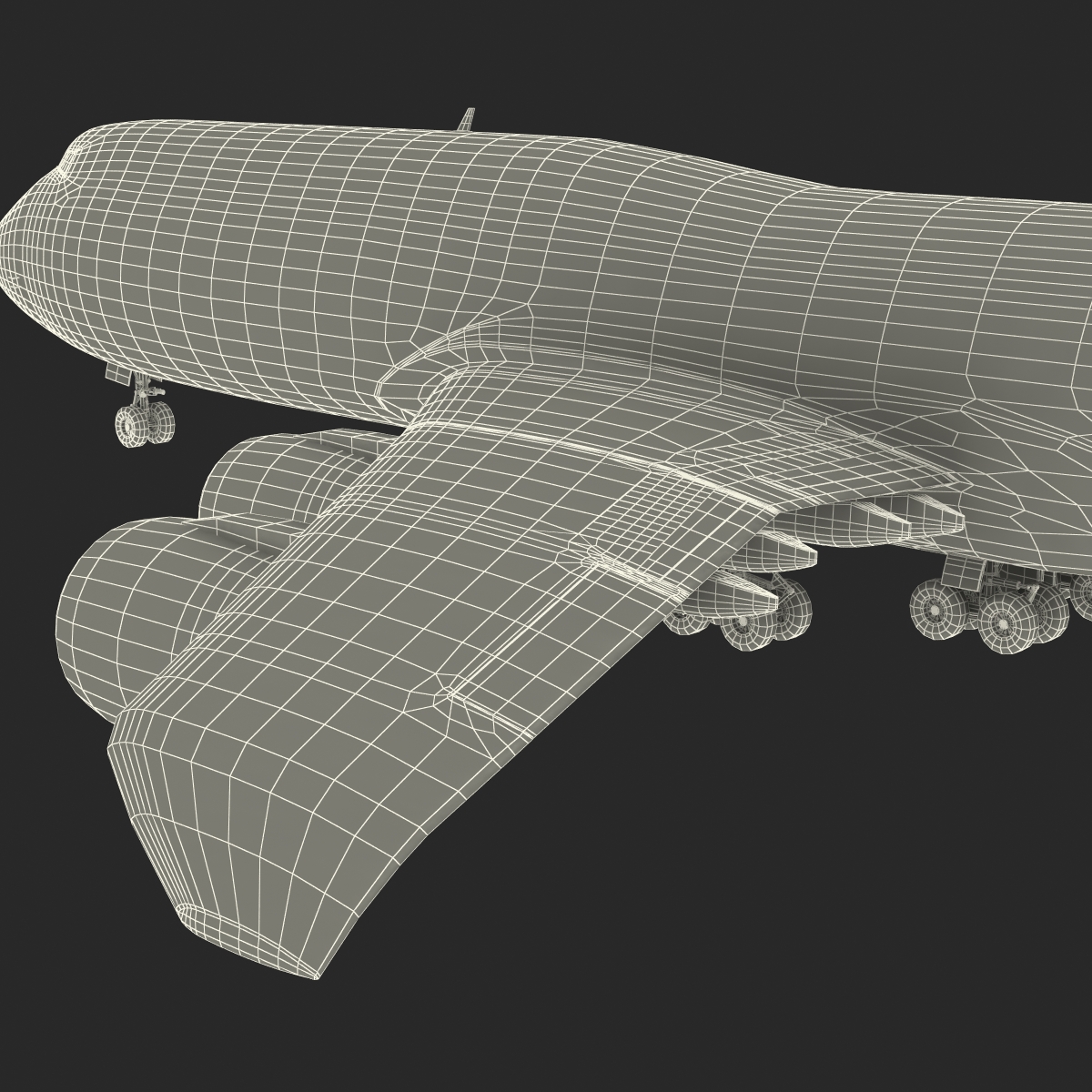 Boeing 747 8I United Rigged 3D