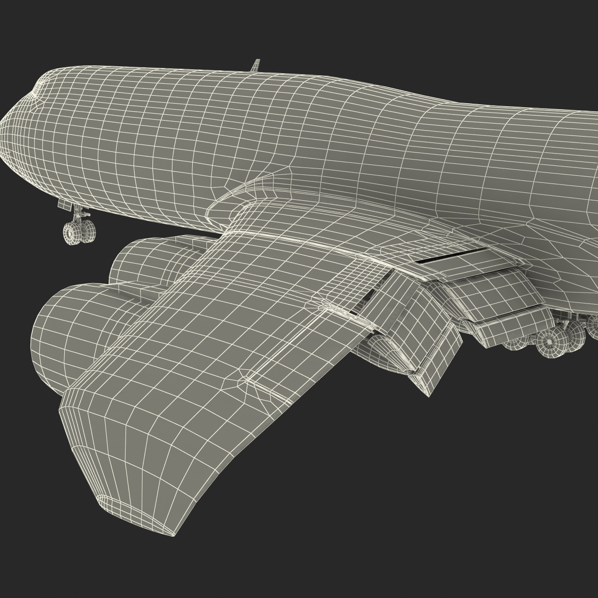 Boeing 747 8I United Rigged 3D