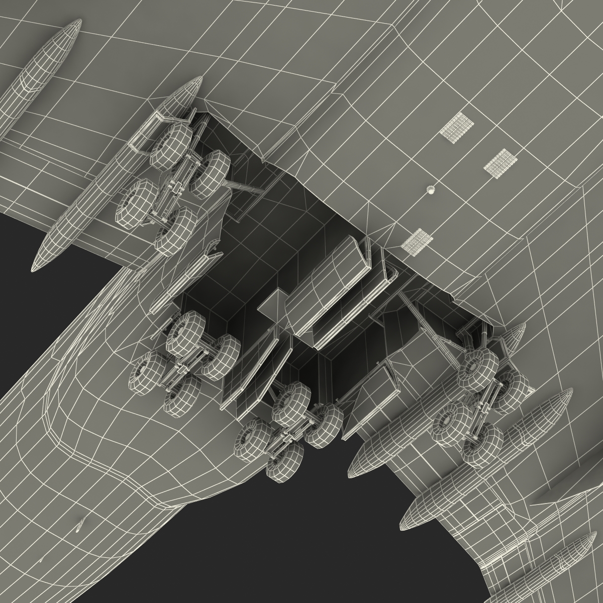 Boeing 747 8I United Rigged 3D