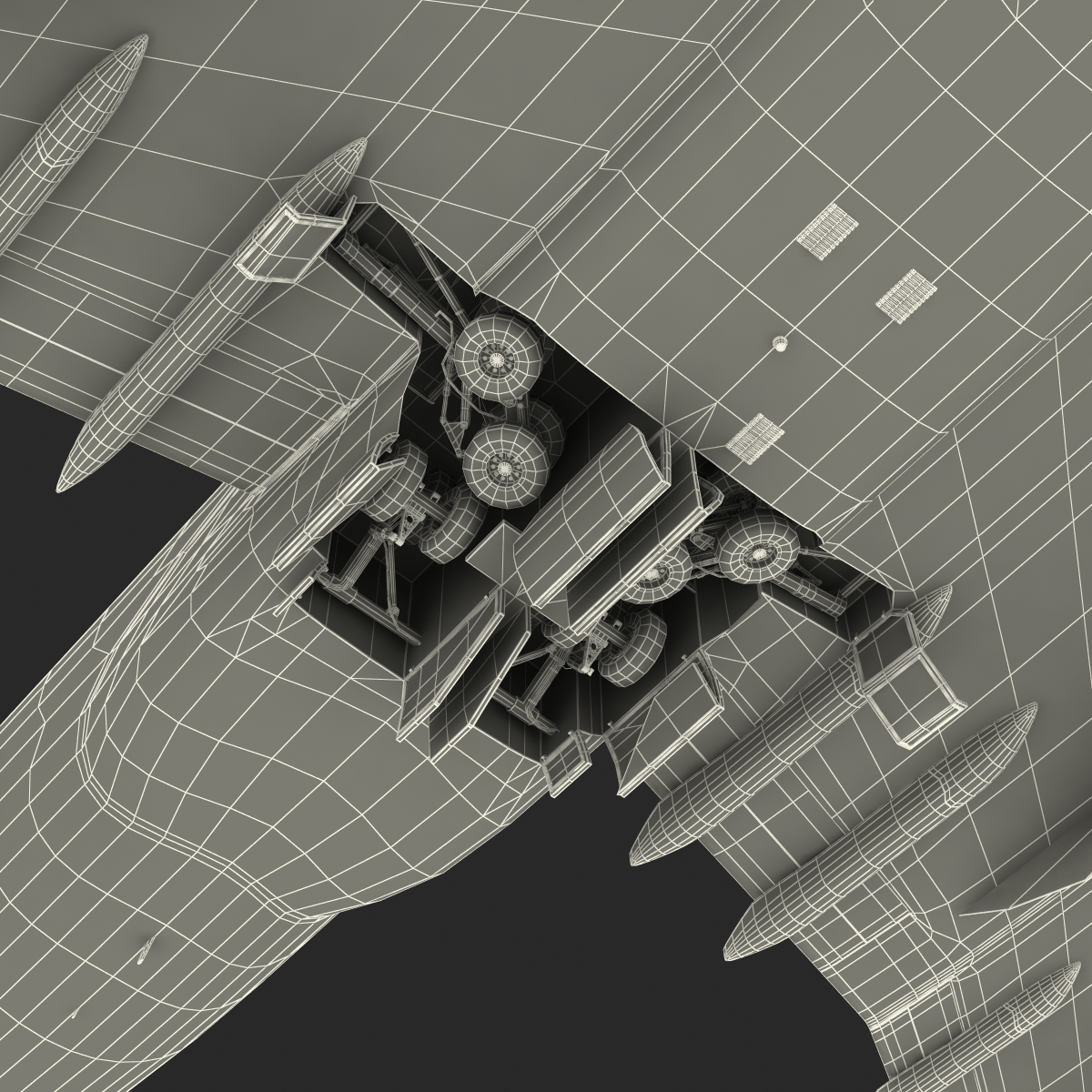 Boeing 747 8I United Rigged 3D