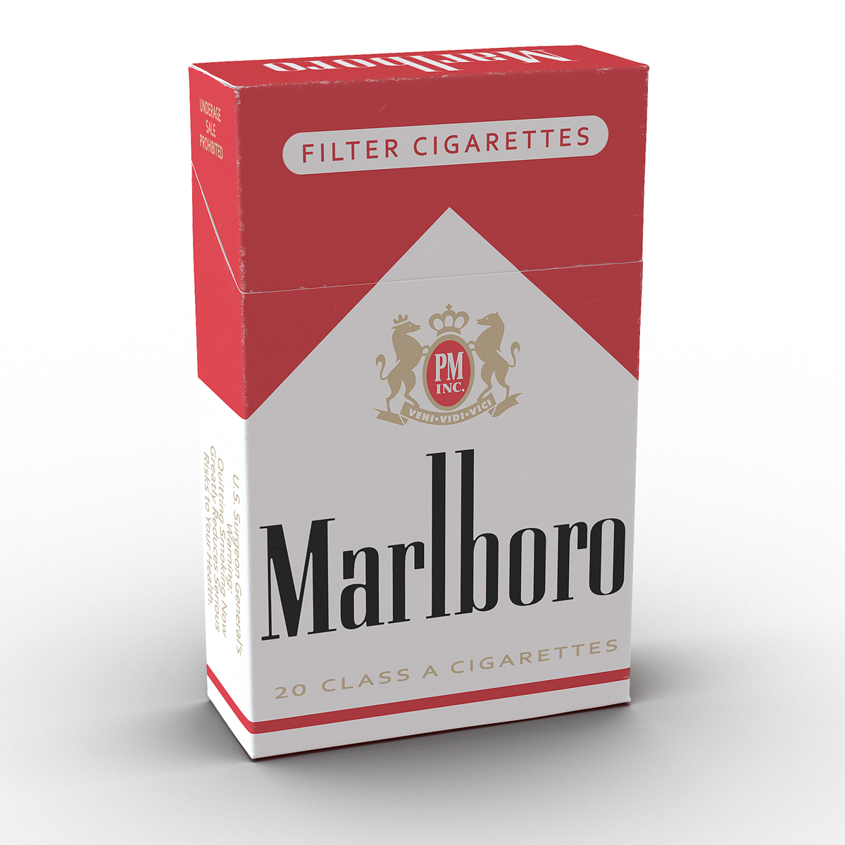 3D Closed Cigarettes Pack Marlboro