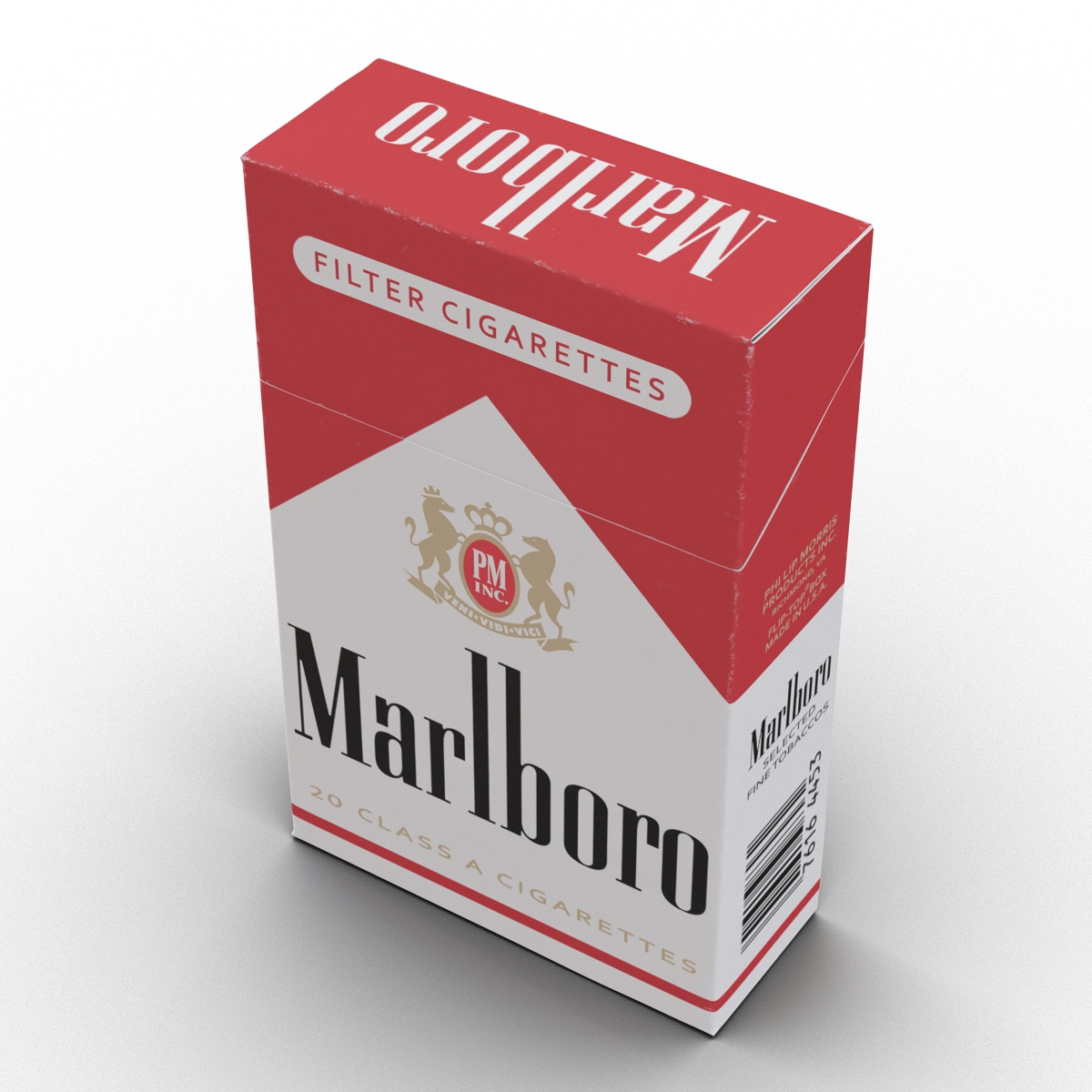 3D Closed Cigarettes Pack Marlboro