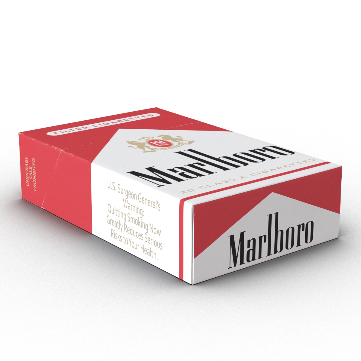 3D Closed Cigarettes Pack Marlboro