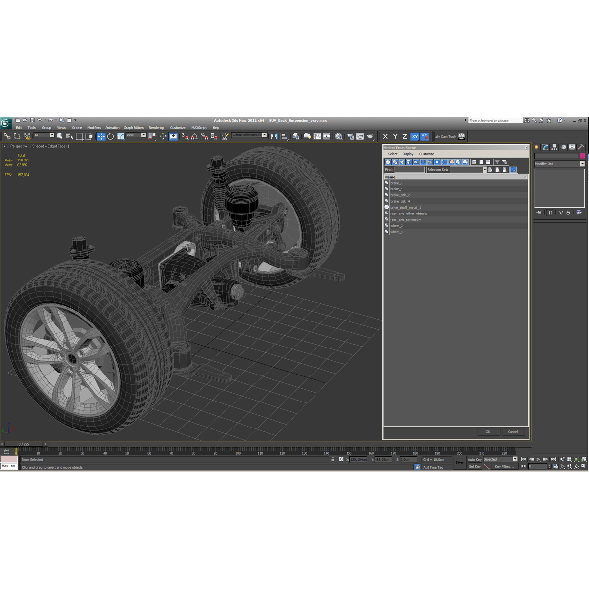 SUV Back Suspension 3D model