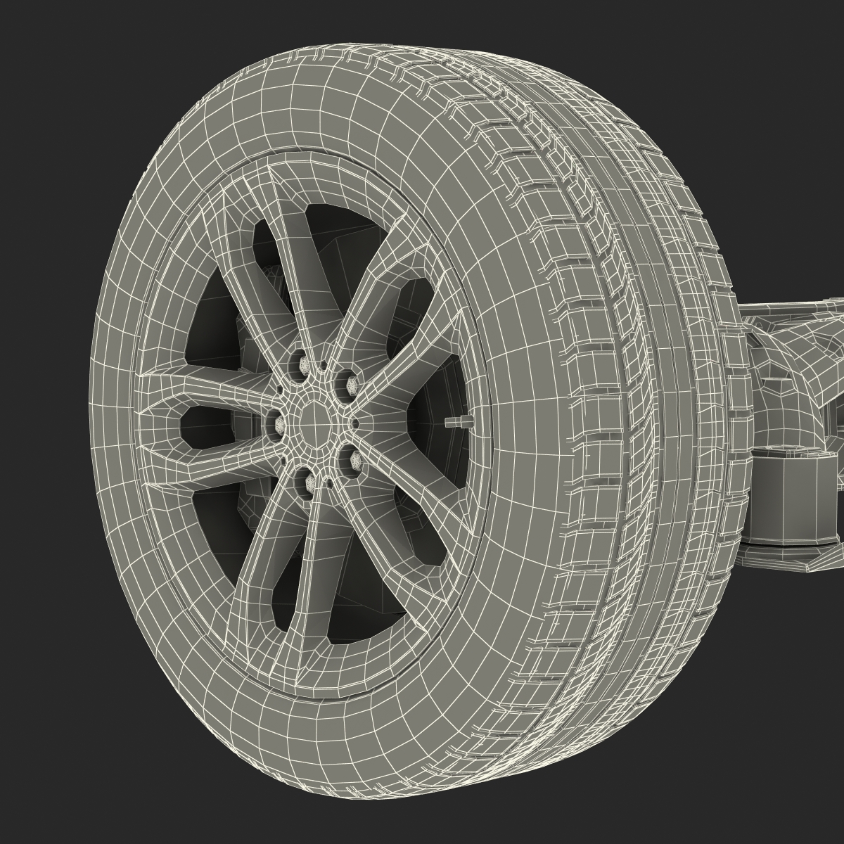 SUV Back Suspension 3D model