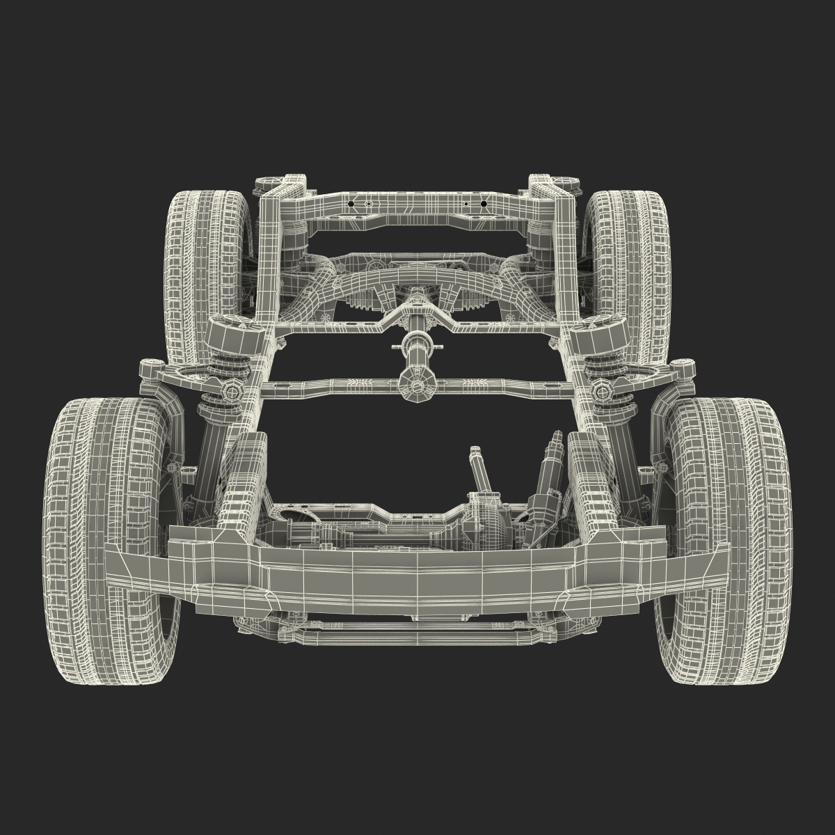 SUV Chassis Frame 3D