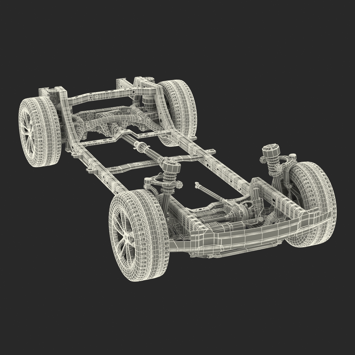 SUV Chassis Frame 3D