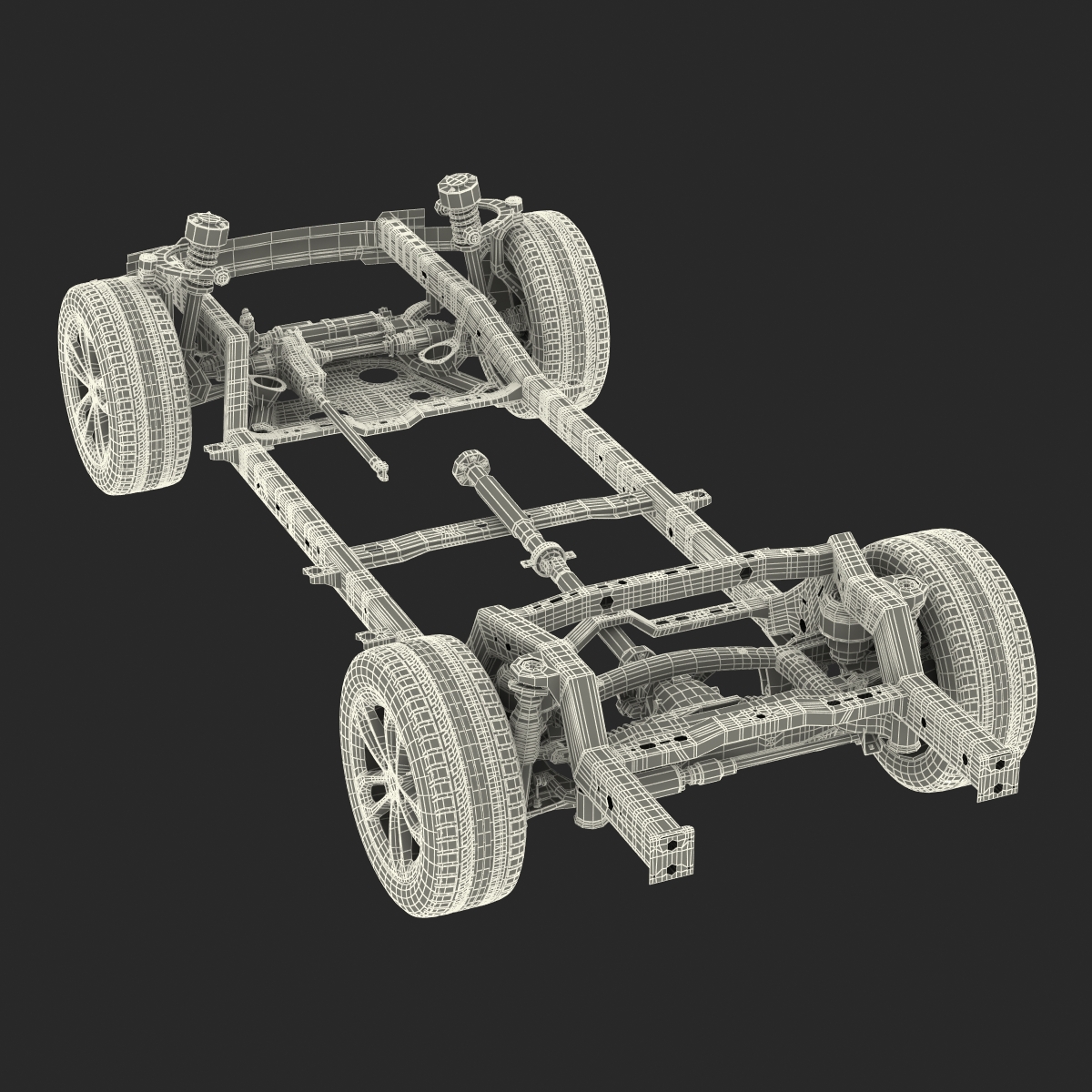 SUV Chassis Frame 3D