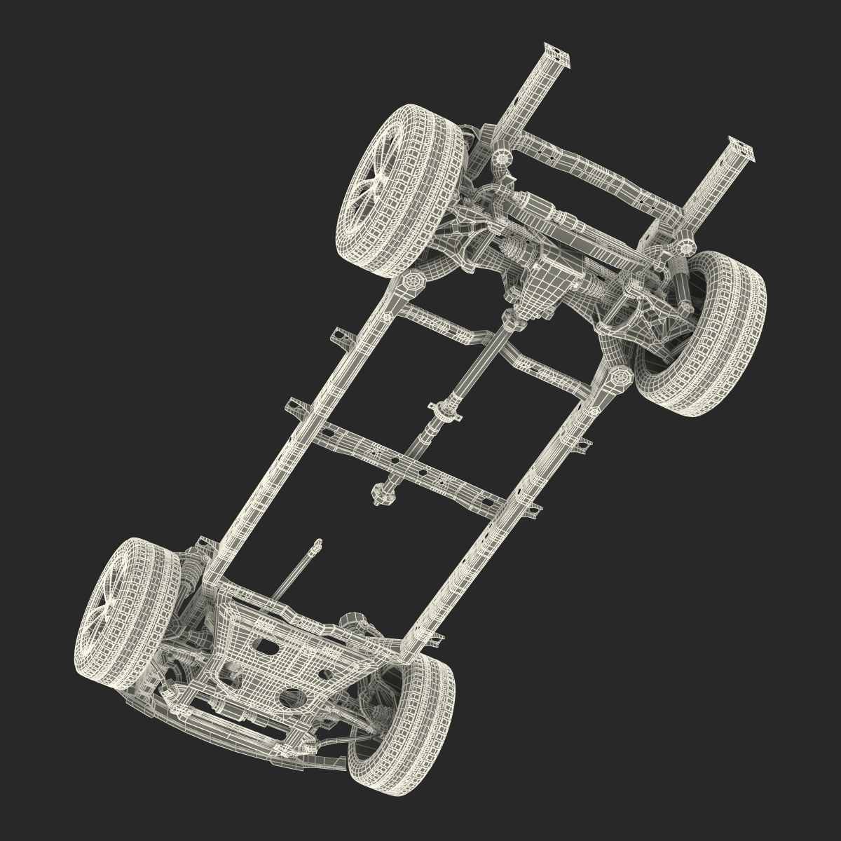 SUV Chassis Frame 3D