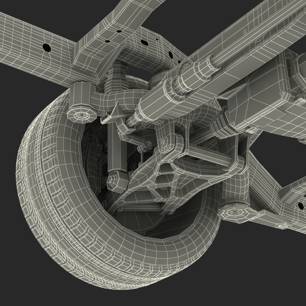 SUV Chassis Frame 3D