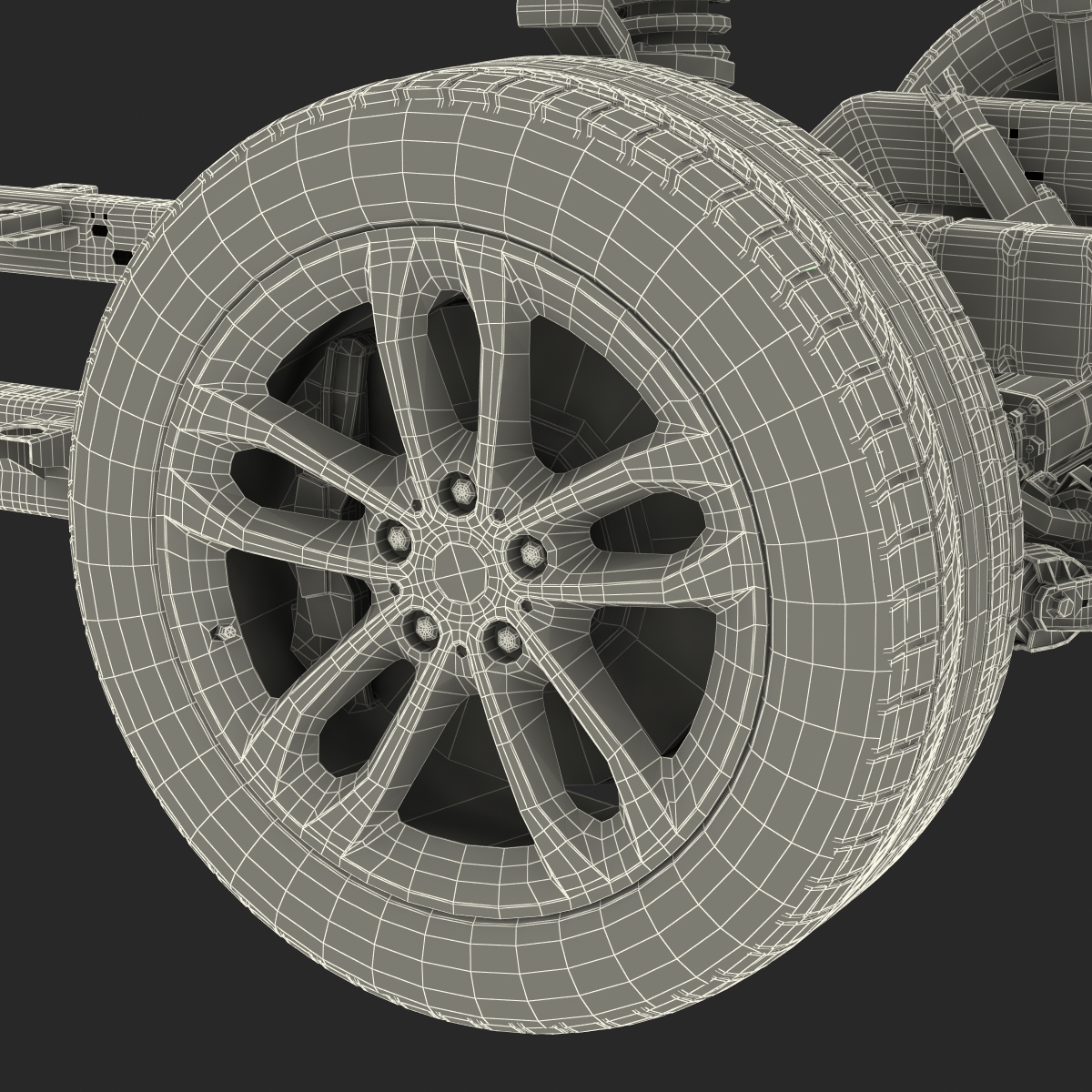 SUV Chassis Frame 3D