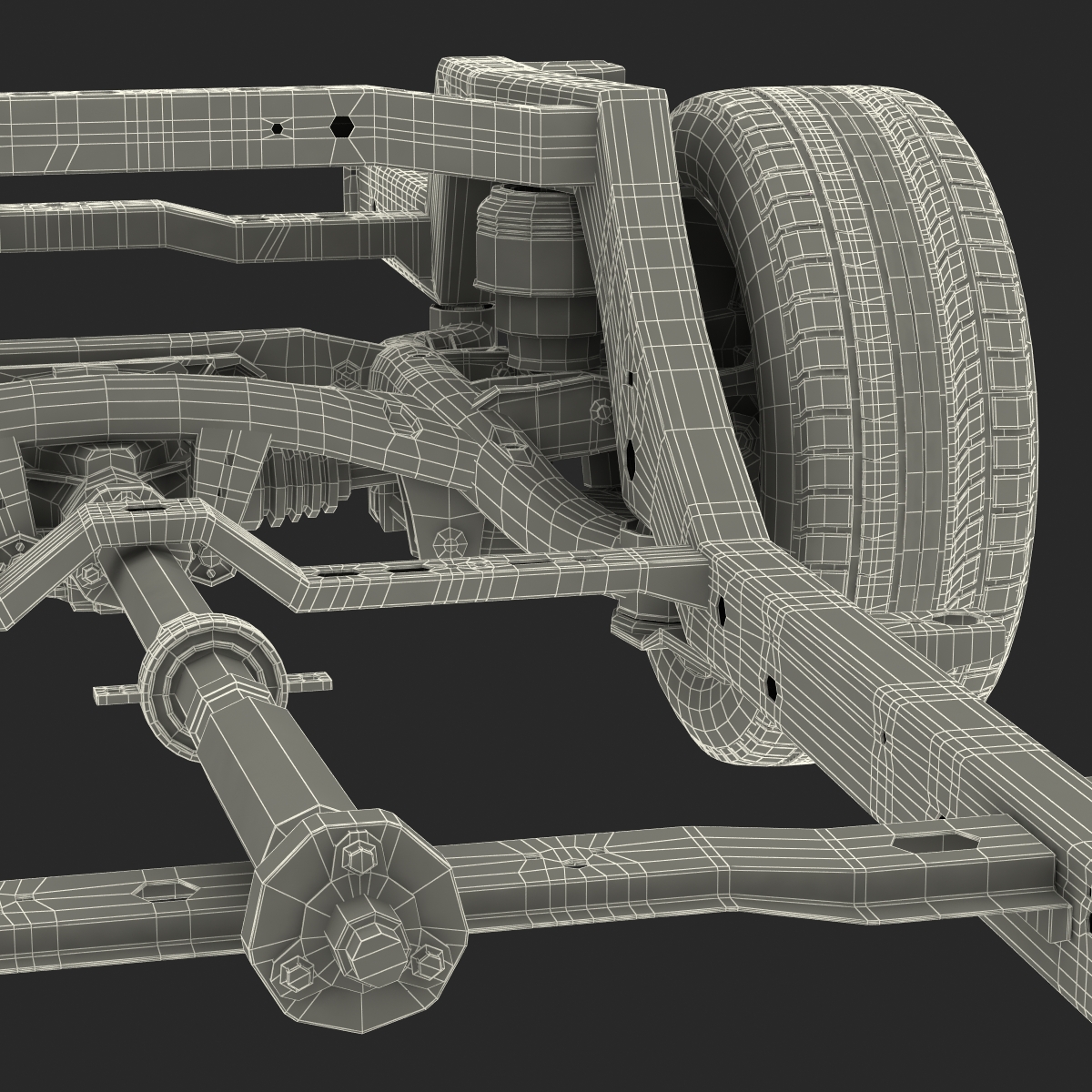 SUV Chassis Frame 3D