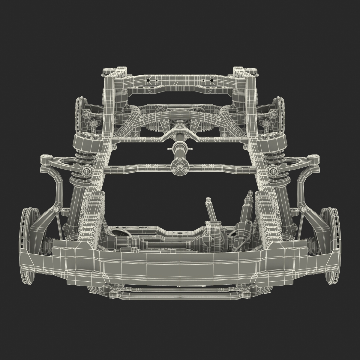 SUV Chassis Frame 2 3D model