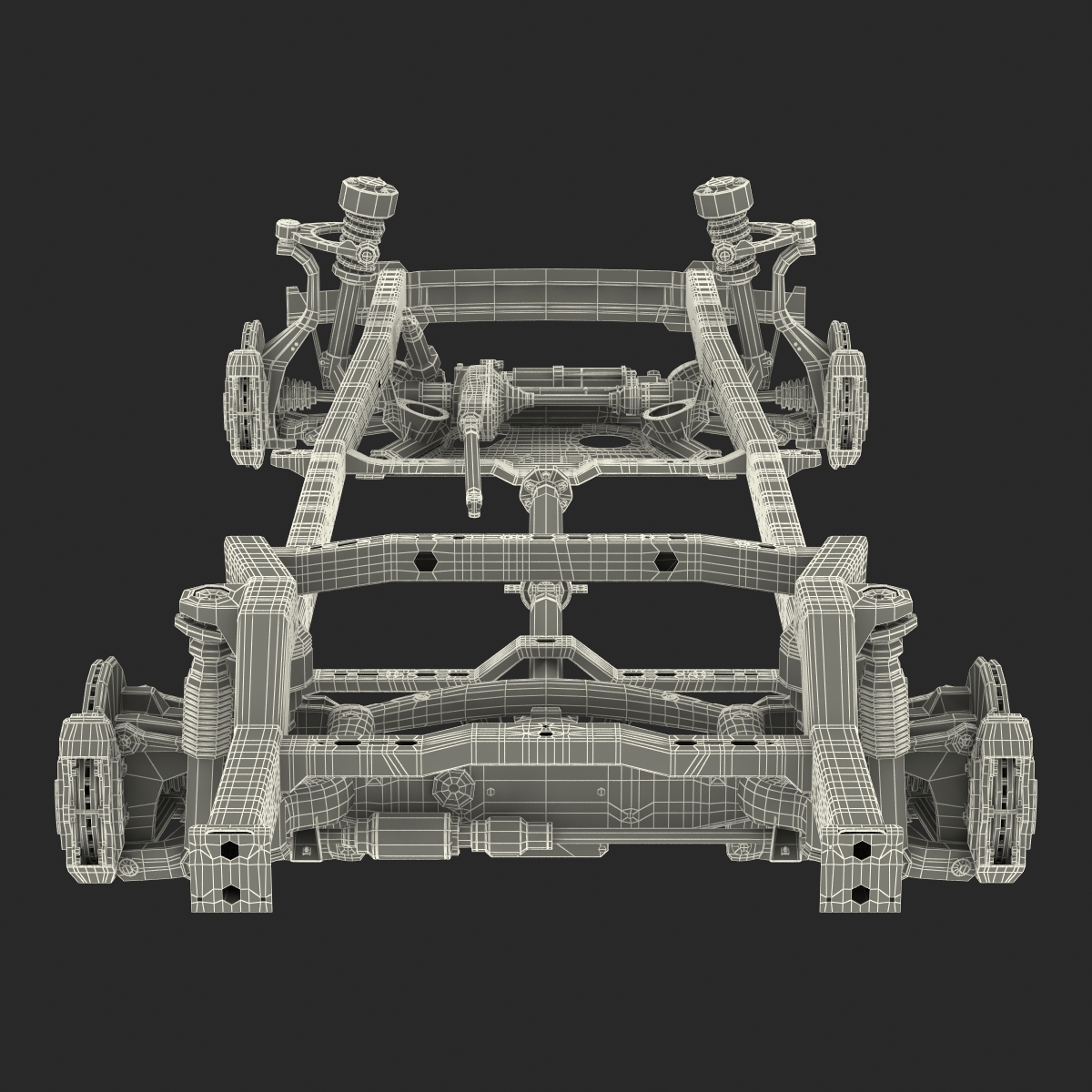 SUV Chassis Frame 2 3D model