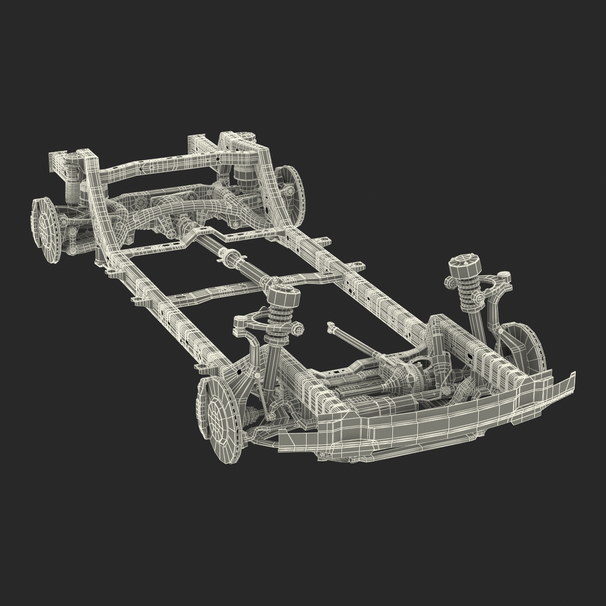 SUV Chassis Frame 2 3D model