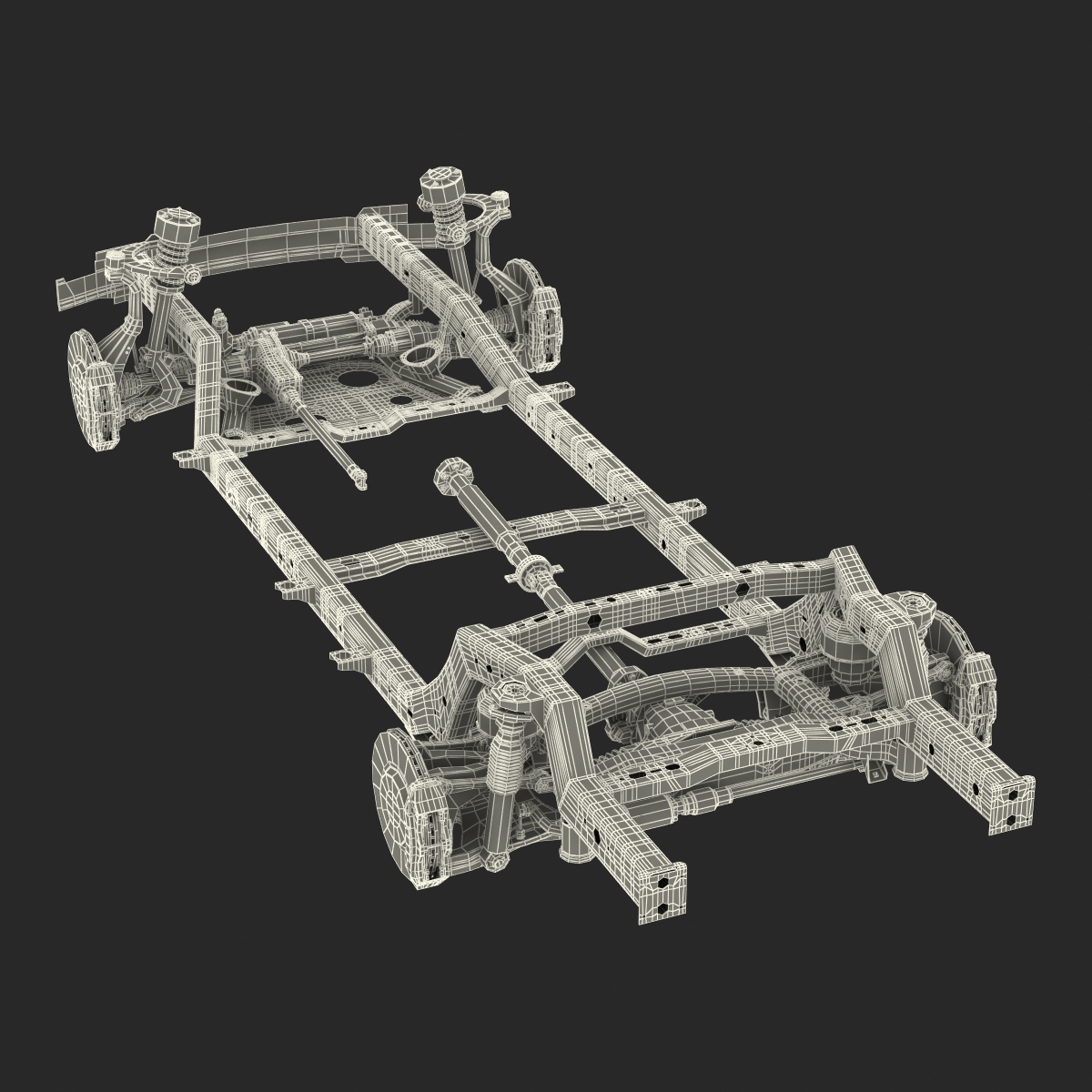 SUV Chassis Frame 2 3D model