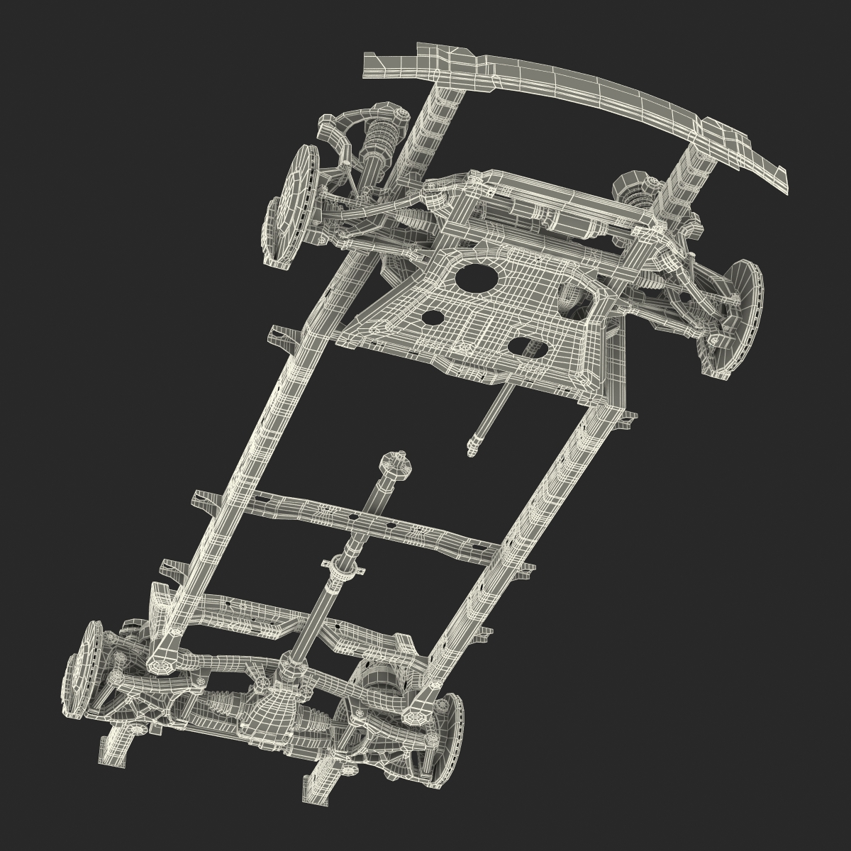 SUV Chassis Frame 2 3D model