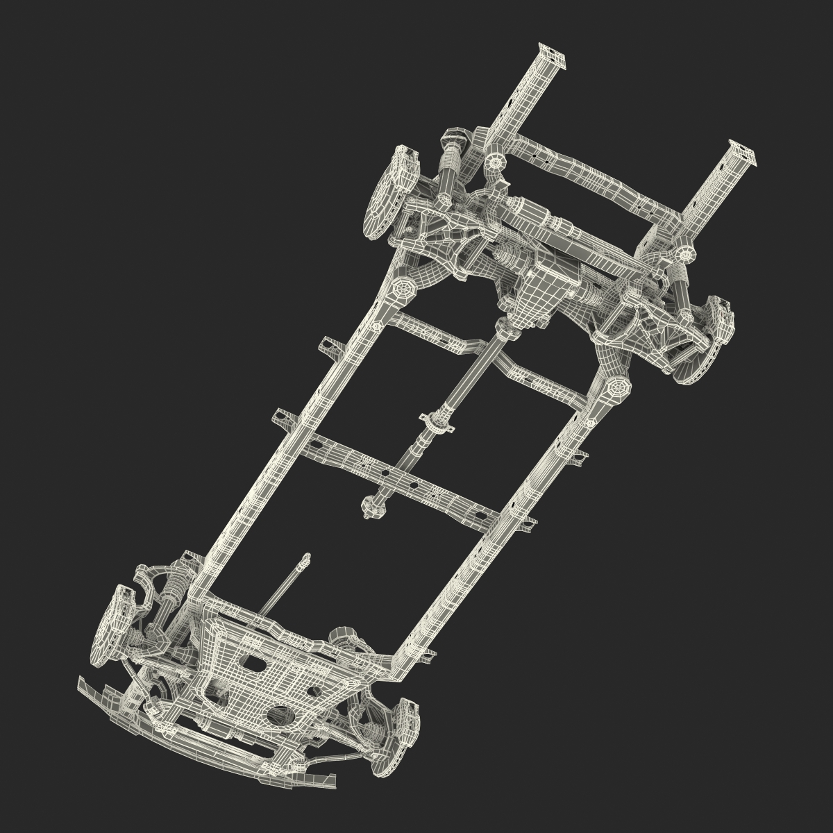 SUV Chassis Frame 2 3D model