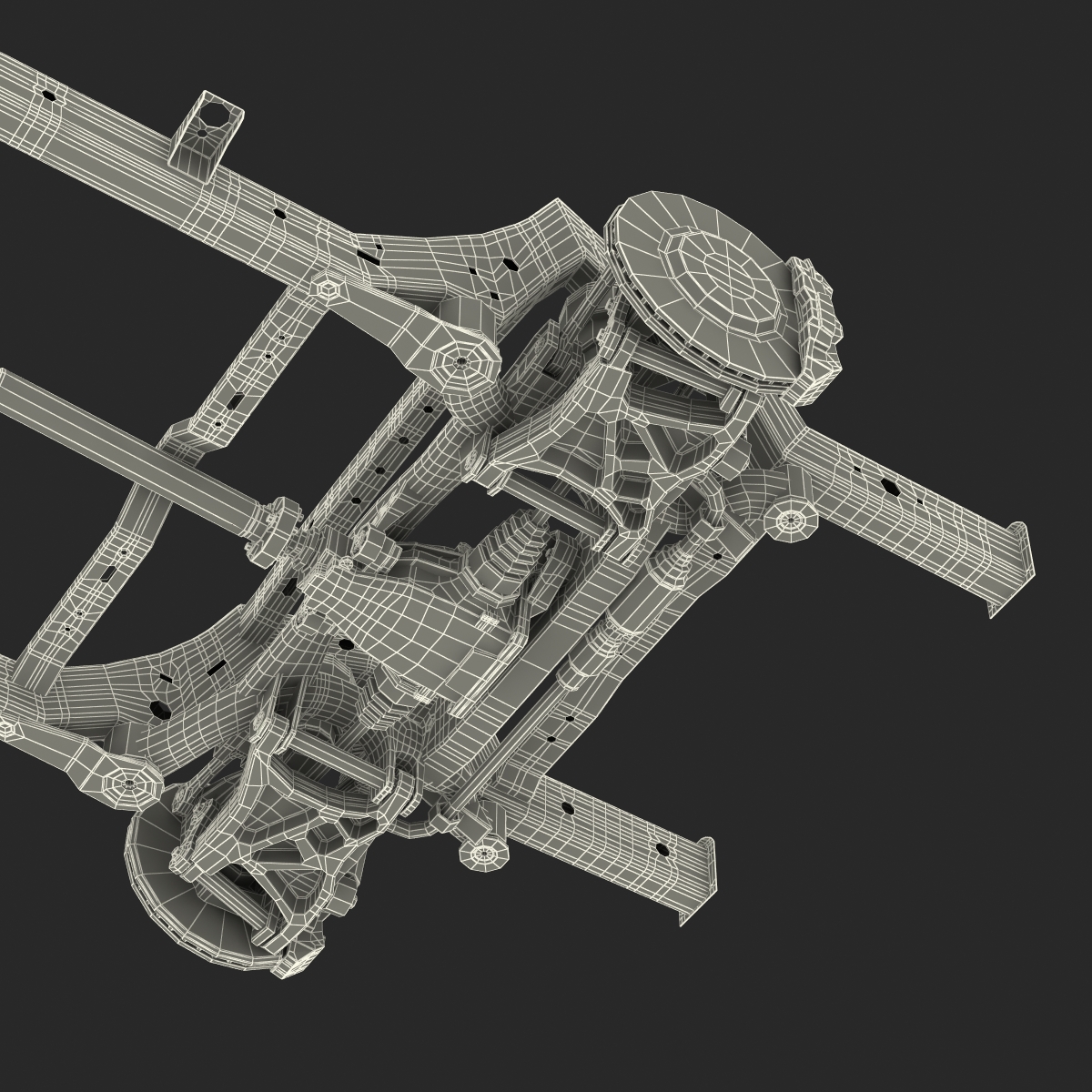 SUV Chassis Frame 2 3D model