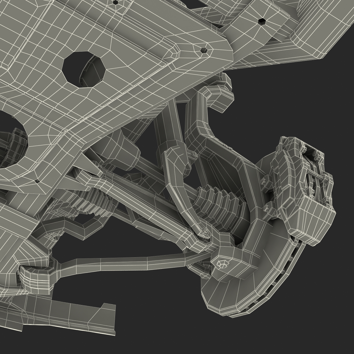 SUV Chassis Frame 2 3D model