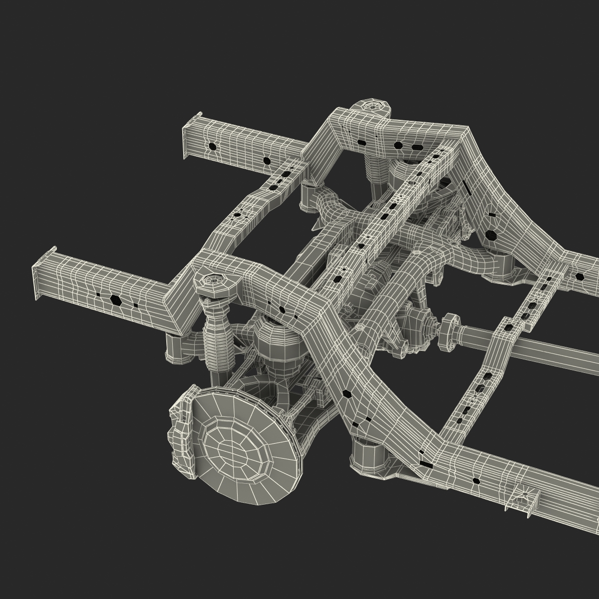 SUV Chassis Frame 2 3D model