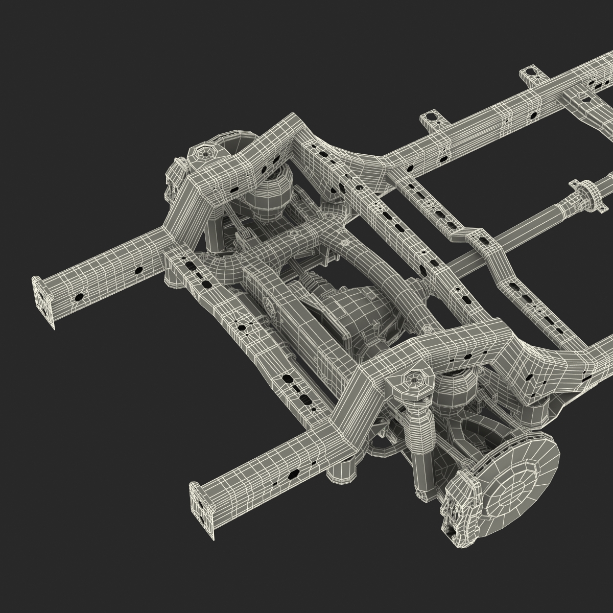 SUV Chassis Frame 2 3D model