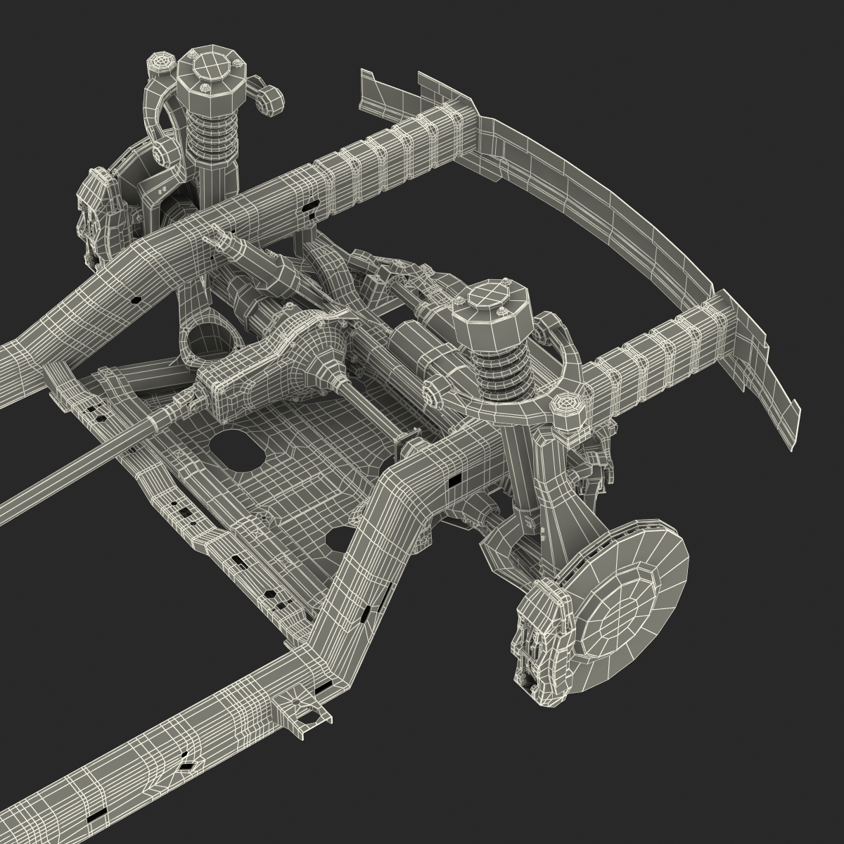 SUV Chassis Frame 2 3D model