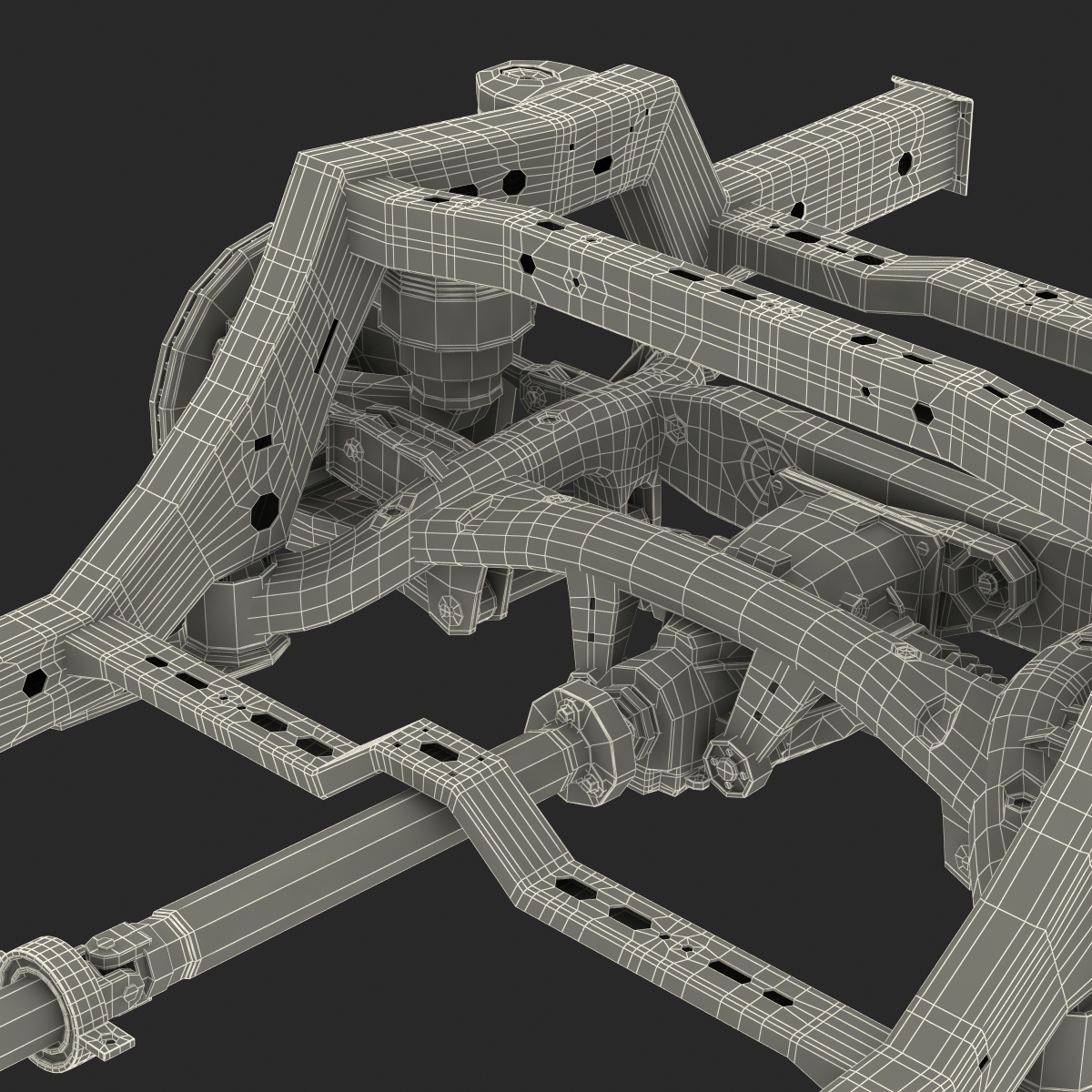 SUV Chassis Frame 2 3D model