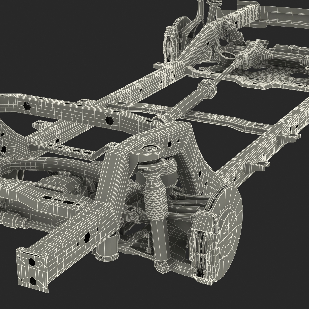 SUV Chassis Frame 2 3D model