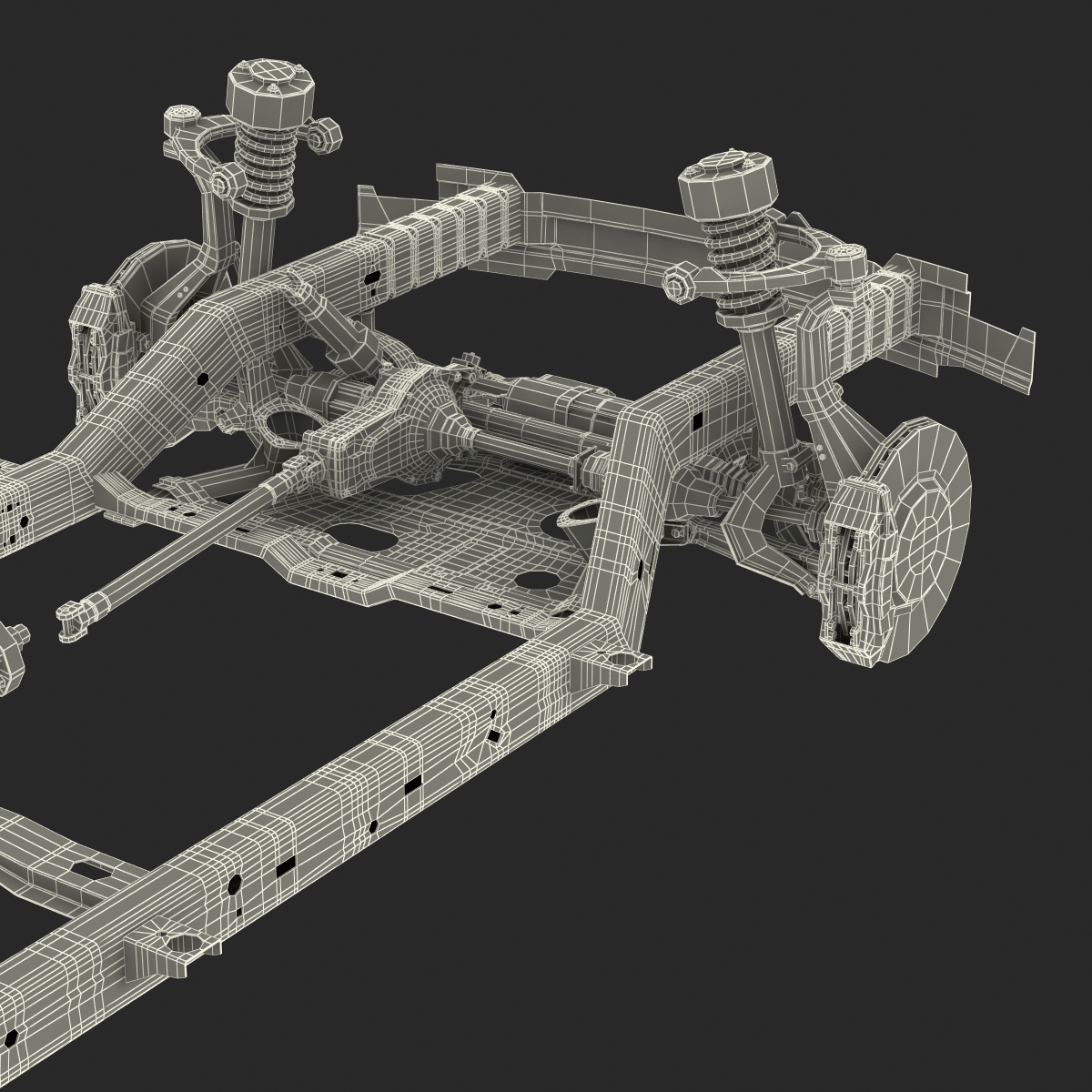 SUV Chassis Frame 2 3D model