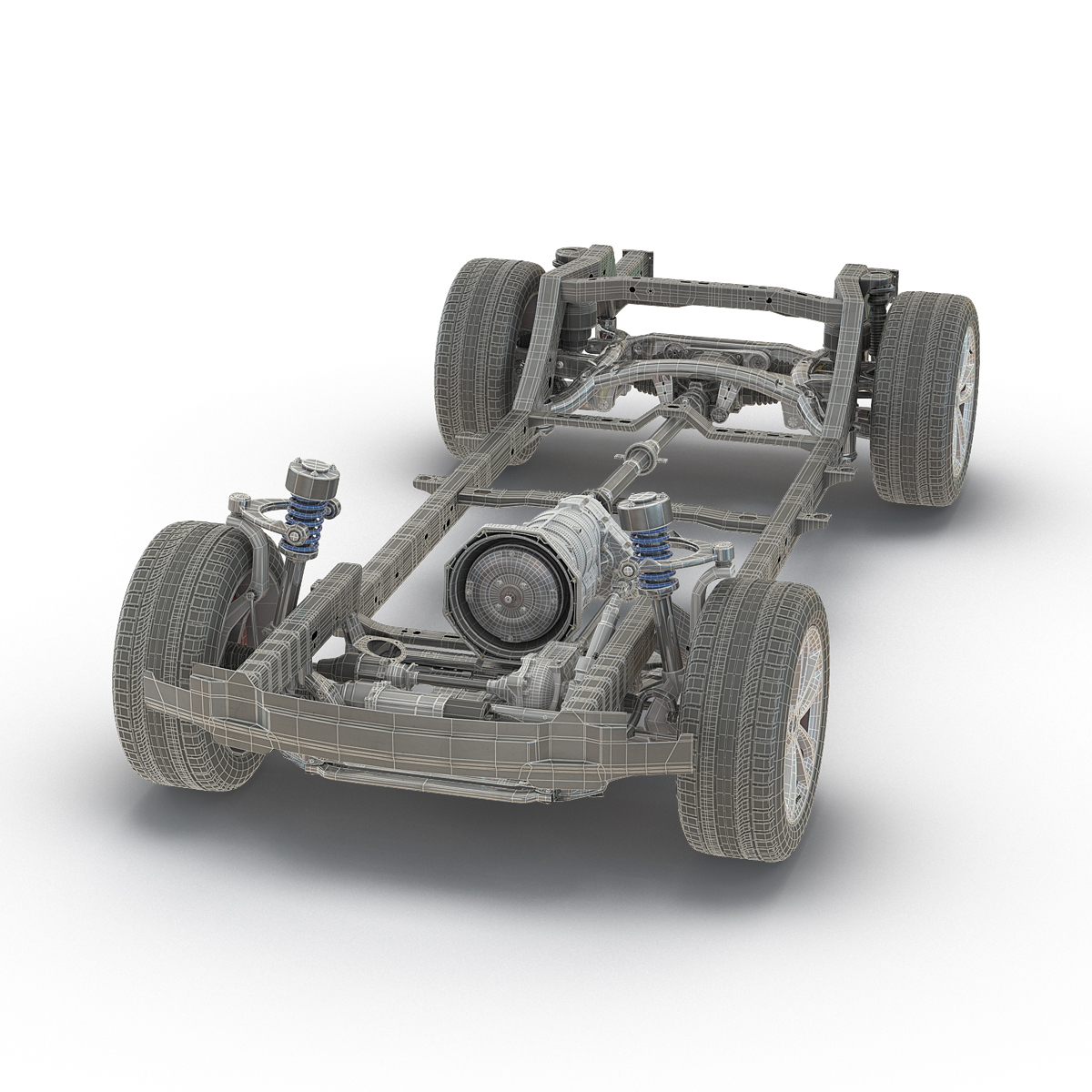 SUV Chassis Frame 3 3D model