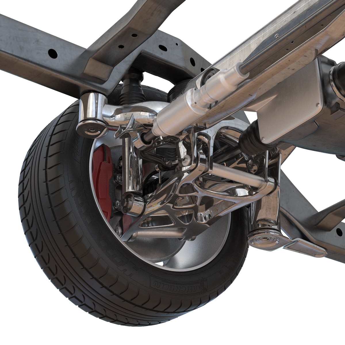 SUV Chassis Frame 3 3D model