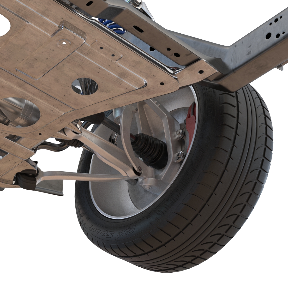 SUV Chassis Frame 3 3D model